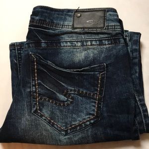 Silver Suki Mid Slim Boot Super Stretch W27/L33